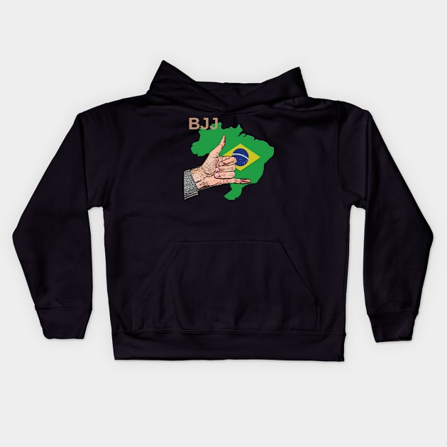 brazilian jiu-jitsu Kids Hoodie by gawelprint